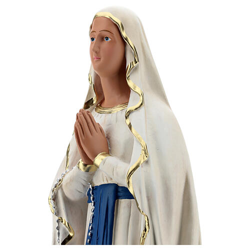 Imagem gesso Nossa Senhora de Lourdes 60 cm pintada à mão Barsanti 2