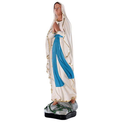 Notre-Dame de Lourdes statue plâtre 80 cm peinte main Barsanti 3