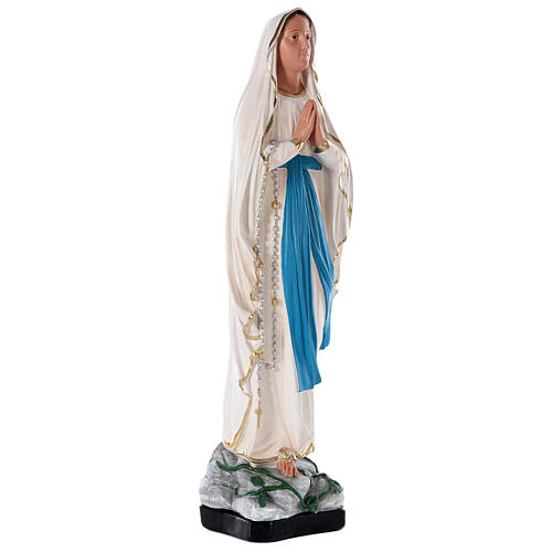 Notre-Dame de Lourdes statue plâtre 80 cm peinte main Barsanti 4