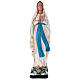 Notre-Dame de Lourdes statue plâtre 80 cm peinte main Barsanti s1