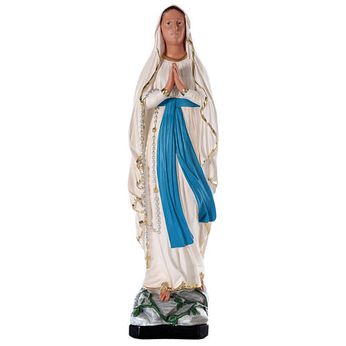 Our Lady of Lourdes statue, 80 cm hand painted plaster Barsanti 1