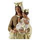 Estatua Virgen del Carmen yeso 30 cm pintada a mano Barsanti s2