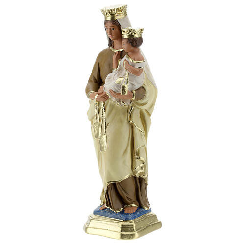 Statua Madonna del Carmine gesso 30 cm dipinta a mano Barsanti 3