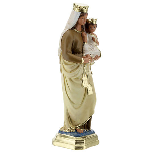 Our Lady of Mount Carmel statue, 30 cm hand painted plaster Barsanti 5