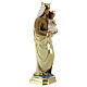 Our Lady of Mount Carmel statue, 30 cm hand painted plaster Barsanti s5
