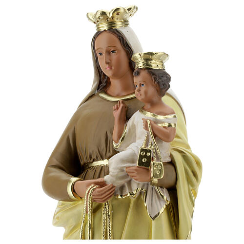 Virgen del Carmen 40 cm estatua yeso pintada a mano Barsanti 2