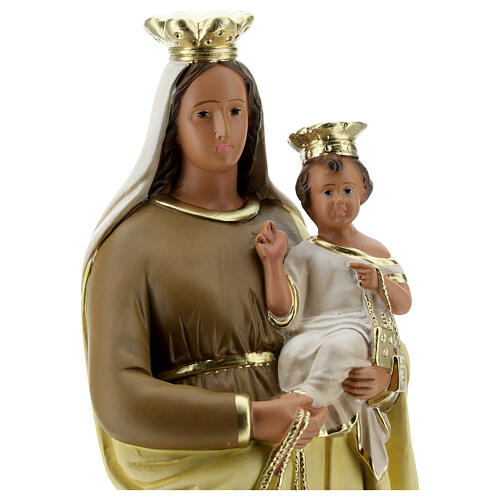 Virgen del Carmen 40 cm estatua yeso pintada a mano Barsanti 4