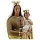 Virgen del Carmen 40 cm estatua yeso pintada a mano Barsanti s4