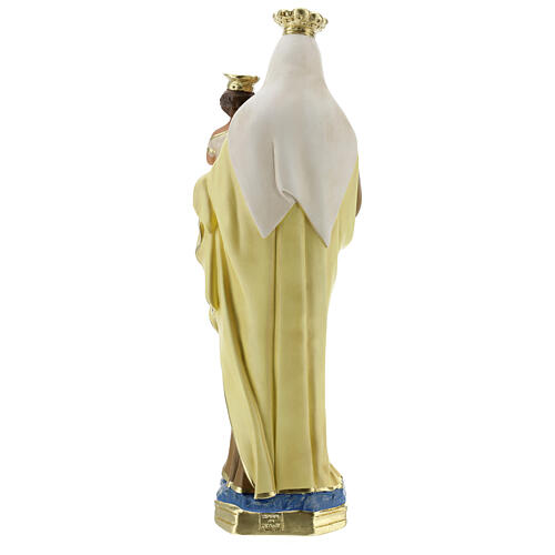 Notre-Dame du Mont-Carmel 40 cm statue plâtre peint main Barsanti 7