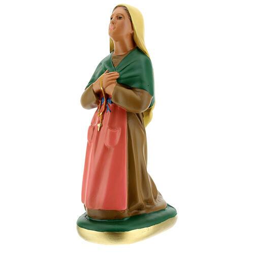 Estatua Santa Bernadette yeso 30 cm pintada a mano Arte Barsanti 3