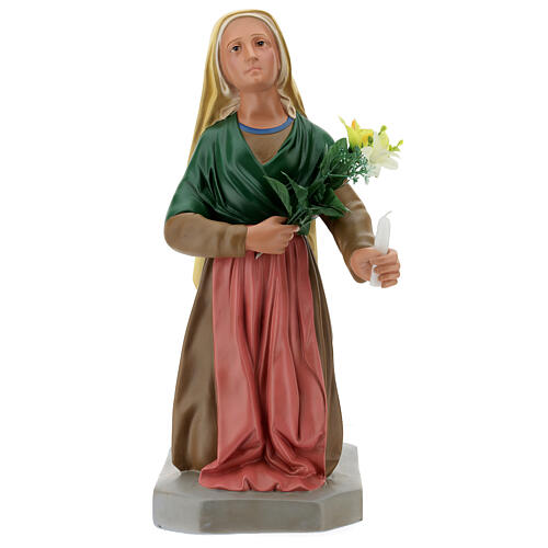 St. Bernadette hand painted plaster statue Arte Barsanti 65 cm 1