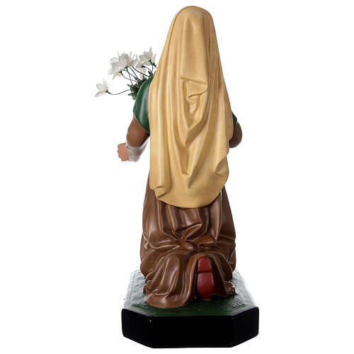 Santa Bernadette ajoelhada imagem resina pintada à mão 80 cm Arte Barsanti 5