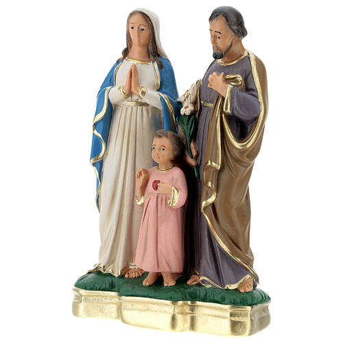 Sainte Famille statue plâtre 25 cm peinte à la main Arte Barsanti 2