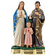 Sainte Famille statue plâtre 25 cm peinte à la main Arte Barsanti s1