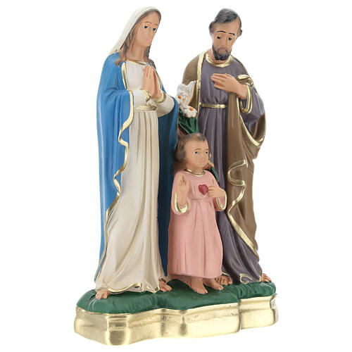 Sacra Famiglia statua gesso 25 cm dipinta a mano Arte Barsanti 3