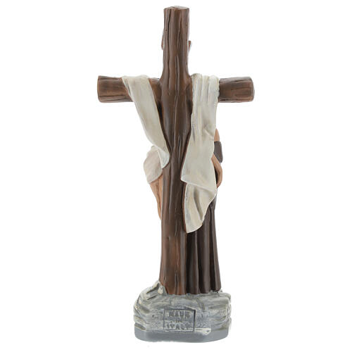 Statue of Apparition of Christ to St Francis of Assisi, 20 cm in plaster Barsanti 5