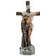Statue of Apparition of Christ to St Francis of Assisi, 20 cm in plaster Barsanti s1
