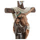 Statue of Apparition of Christ to St Francis of Assisi, 20 cm in plaster Barsanti s2