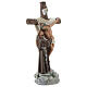 Statue of Apparition of Christ to St Francis of Assisi, 20 cm in plaster Barsanti s4