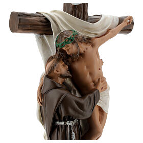 Statue aus Gips Erscheinung Franz von Assisi von Arte Barsanti, 30 cm