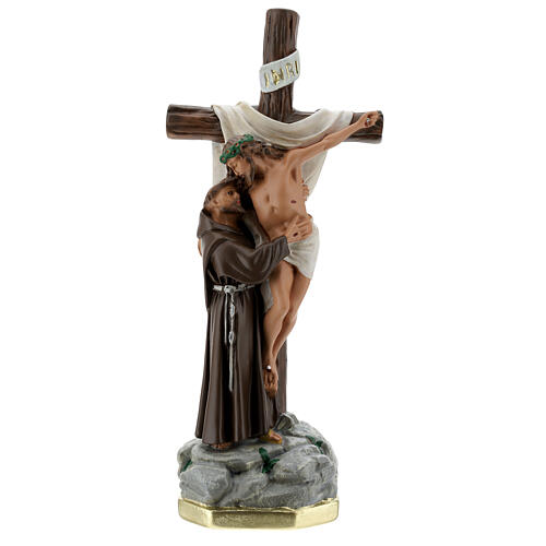 Statue aus Gips Erscheinung Franz von Assisi von Arte Barsanti, 30 cm 1