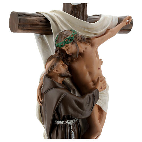Statue aus Gips Erscheinung Franz von Assisi von Arte Barsanti, 30 cm 2