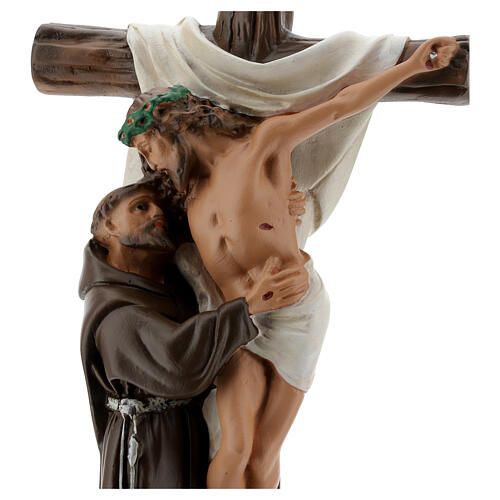 Statue aus Gips Erscheinung Franz von Assisi von Arte Barsanti, 30 cm 4