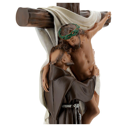 Figura Objawienie Świętemu Franciszkowi z Asyżu 30 cm gips Barsanti 6