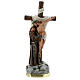 Christ Apparition to St Francis of Assisi statue, 30 cm in plaster Barsanti s1