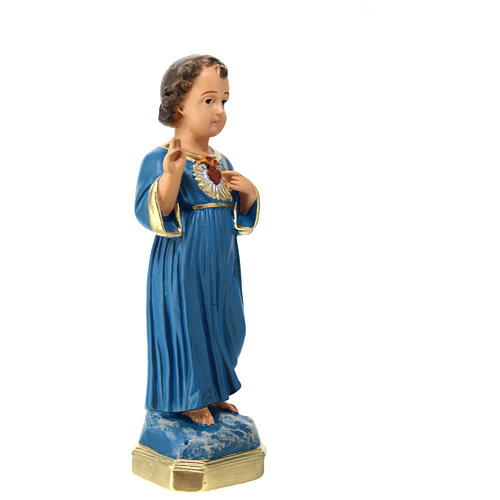 Enfant Jésus bénissant statue plâtre 20 cm peint main Barsanti 4