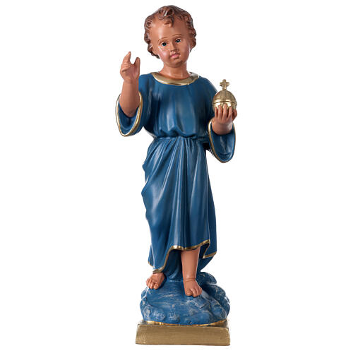 Estatua Niño que bendice 40 cm yeso pintado mano Arte Barsanti 1