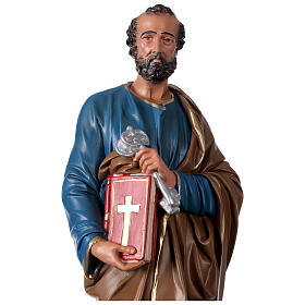 Estatua San Pedro yeso 60 cm pintada a mano Arte Barsanti