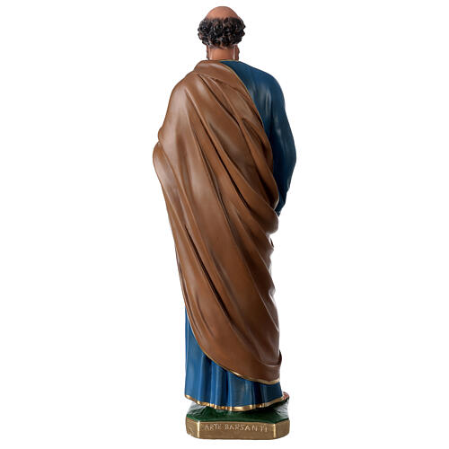Saint Peter plaster statue 24 in hand-painted brass Arte Barsanti 5
