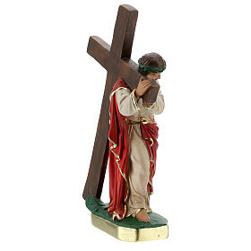 Statue aus Gips Heiliger Erlöser handbemalt Arte Barsanti, 30 cm s5