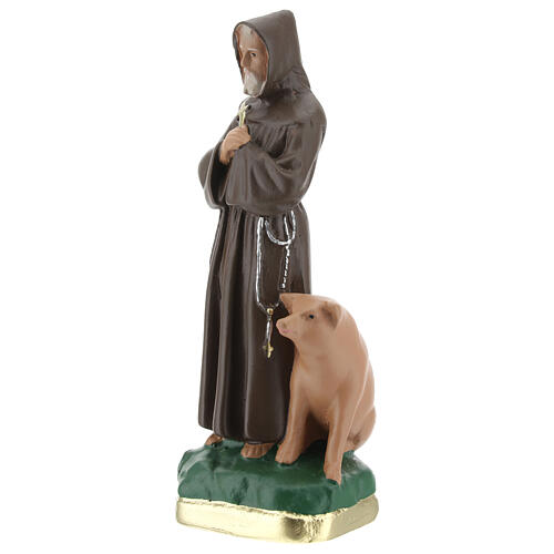 Statue aus Gips Antonius der Große handbemalt Arte Barsanti, 20 cm 2