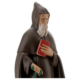 Statue of Saint Anthony Abbot, 25 cm in hand painted plaster Barsanti