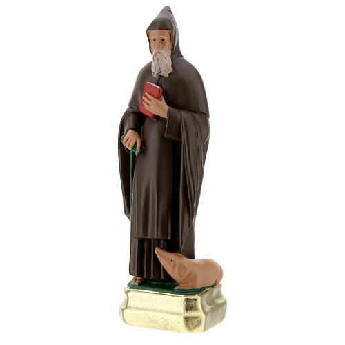 Statue of Saint Anthony Abbot, 25 cm in hand painted plaster Barsanti 3