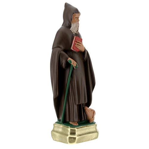 Statue of Saint Anthony Abbot, 25 cm in hand painted plaster Barsanti 4