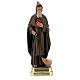 Statue of Saint Anthony Abbot, 25 cm in hand painted plaster Barsanti s1