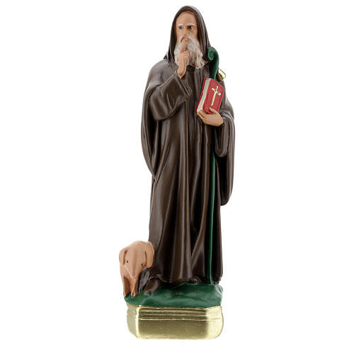 Statue of St Anthony the Abbot, 30 cm hand painted plaster Barsanti 1