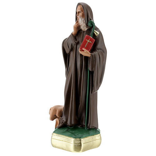 Statue of St Anthony the Abbot, 30 cm hand painted plaster Barsanti 3