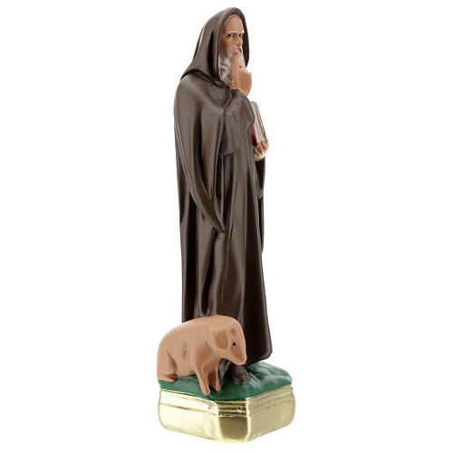 Statue of St Anthony the Abbot, 30 cm hand painted plaster Barsanti 4