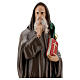 Statue of St Anthony the Abbot, 30 cm hand painted plaster Barsanti s2