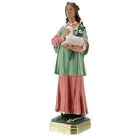 Statue aus Gips Agnes von Rom handbemalt Arte Barsanti, 40 cm s3