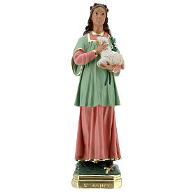 Święta Agnieszka figura gipsowa 40 cm malowana ręcznie Arte Barsanti