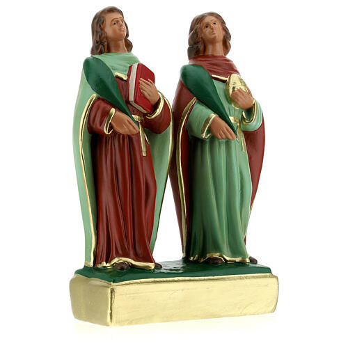 Kosmas und Damian, Statue aus Gips, 20 cm, Arte Barsanti 3