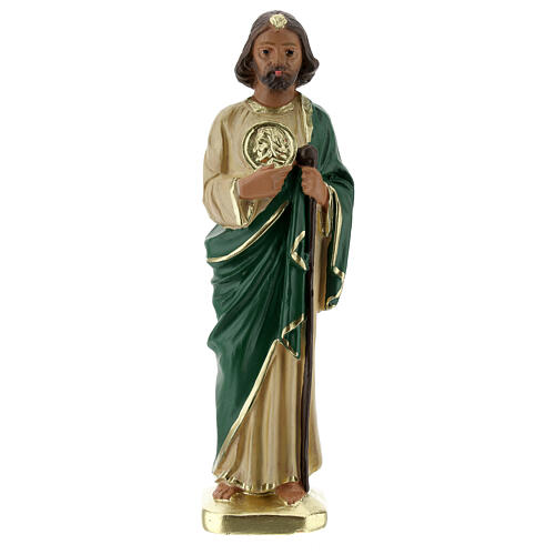 San Judas estatua yeso 15 cm pintada a mano Arte Barsanti 1