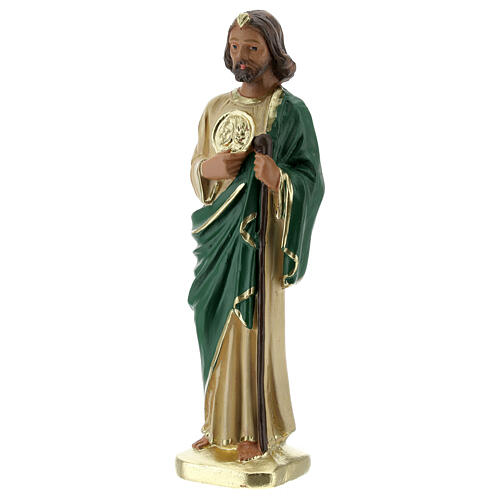 San Judas estatua yeso 15 cm pintada a mano Arte Barsanti 2