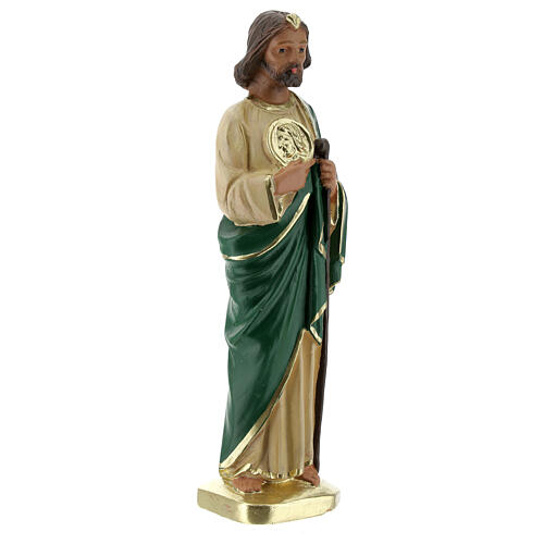 San Judas estatua yeso 15 cm pintada a mano Arte Barsanti 3