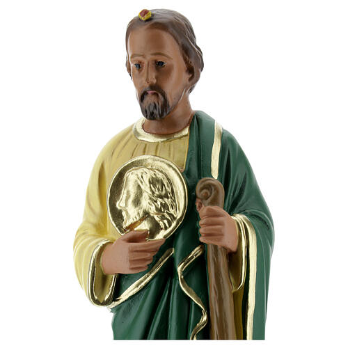 Imagem São Judas 20 cm gesso pintado à mão Arte Barsanti 2